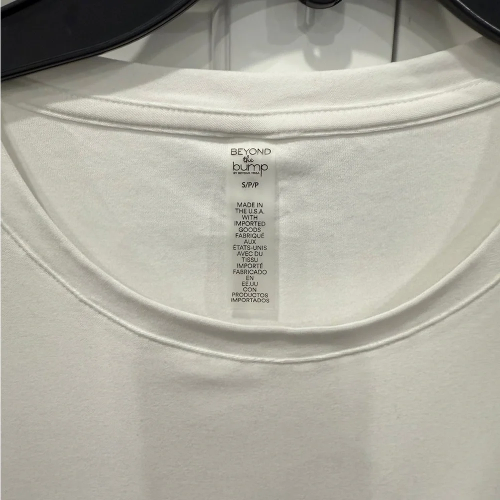 Beyond Yoga NEW One & Only Fetherweight maternity t shirt white - Picture 8 of 11